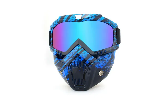 Gel Blaster Fullface Custom Maske - Blue Rainbow