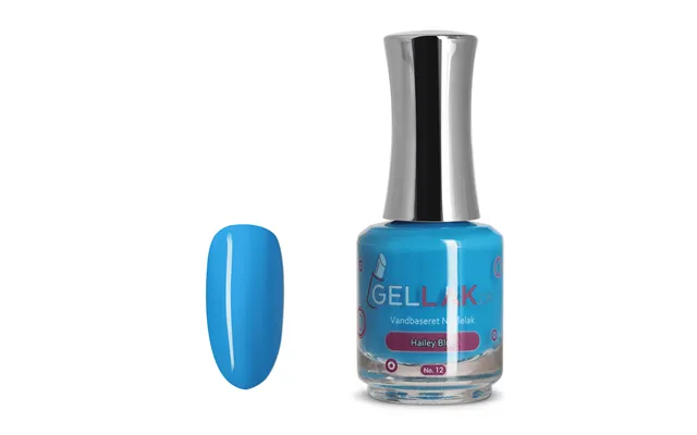 Blå Vandbaseret Neglelak Hailey Blue No. 12 15 Ml Gellak.dk
