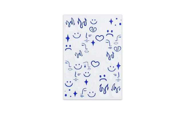 Klistermærker - Blue Smileys E