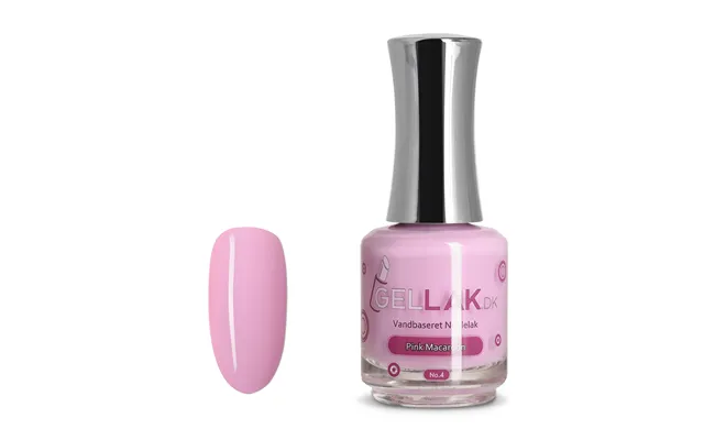 Lyserød Vandbaseret Neglelak Pink Macaroon No. 4 Gellak.dk