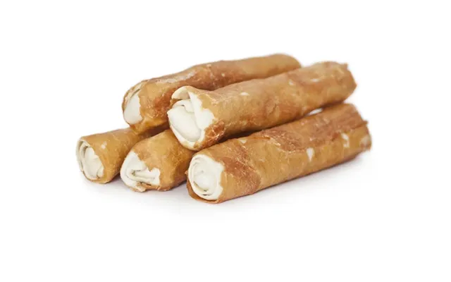4 Stk Chicken Rolls 18 Cm - Oksehud Tyggeben Til Hunde