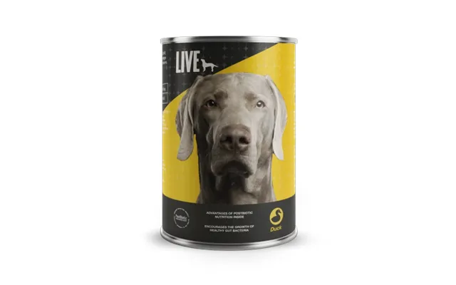 Live Dog Vådfoder Med And - 395 Gram