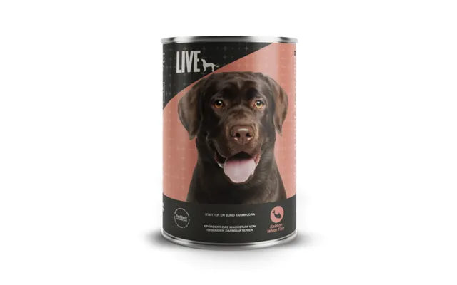 Live Dog Vådfoder Med Laks Hvid Fisk - 395 Gram
