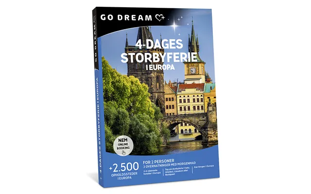 Go Dream 4-dages Storbyferie I Europa - Oplevelsesgaver