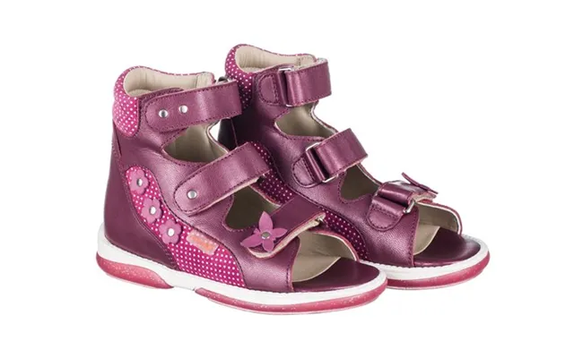 Memo Agnes, Pigesandal, Dark Pink - Sandaler Med Ekstra Støtte