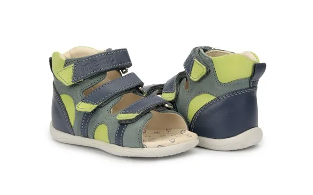 Memo Diego Sandal, Petrol Navy Lime - Drengesandal Med Ekstra Støtte