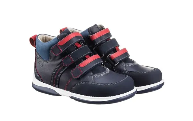 Memo Polo Sneakers, Dark Navy M Rød - Velcrosko Med Ekstra Støtte