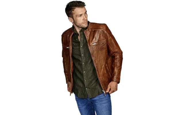 Biker Jakke Normal Cognac