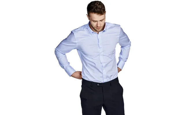 Luxemborg Button Down Skjorte Normal Navy Blue