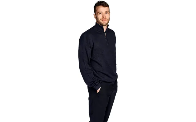 Marina Halfzip Strik Fitted Navy