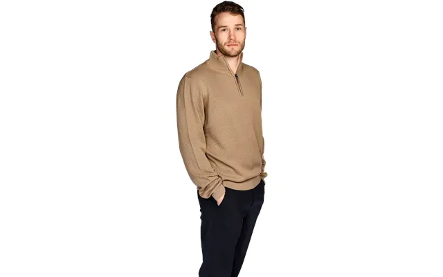 Marina Halfzip Strik Fitted Sand