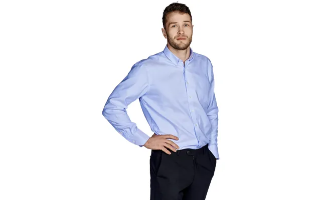 München Button Down Limited Edition Skjorte Slim Light Blue