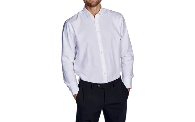 Oxford Button Down Skjorte Fitted White