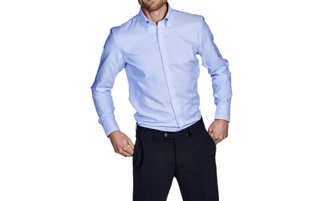 Oxford Button Down Skjorte Slim Blue