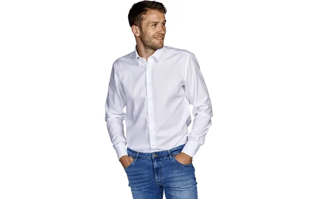 Oxford Button Down Skjorte Slim White