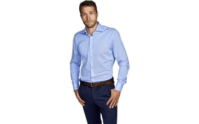 Stockholm Jersey Skjorte Slim Light Blue