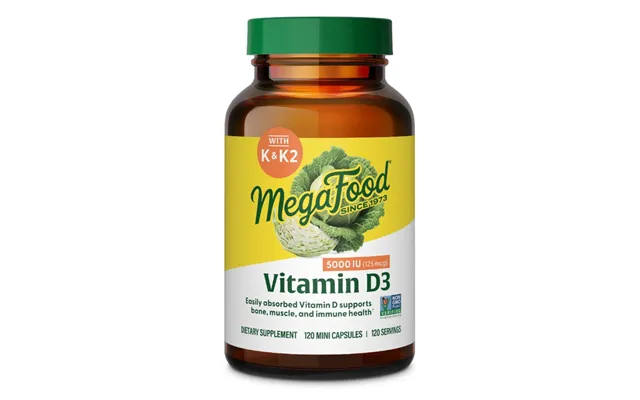 Megafood Vitamin D3 5000 Iu 120 Kapsler