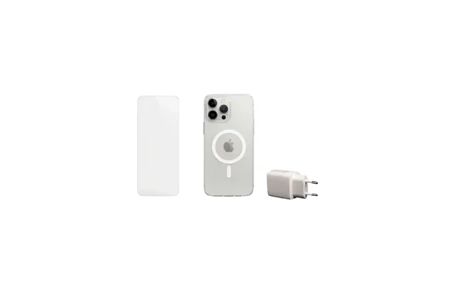 Apple Iphone 16 Pro Max Beskyttelsesbundle Skærmbeskyttelse - Magsafe Cover & 20w Oplader Klar