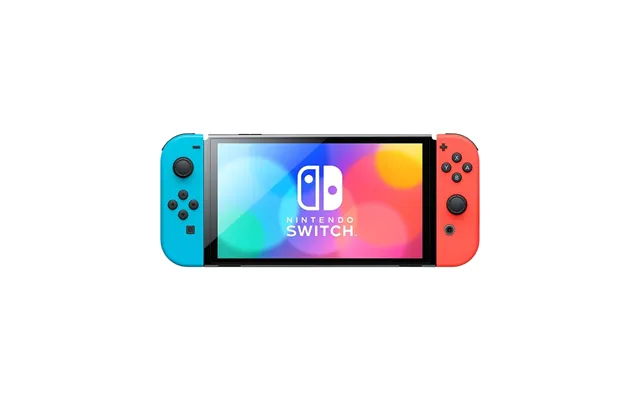 Brugt Nintendo Switch Oled Rød & Blå Som Ny