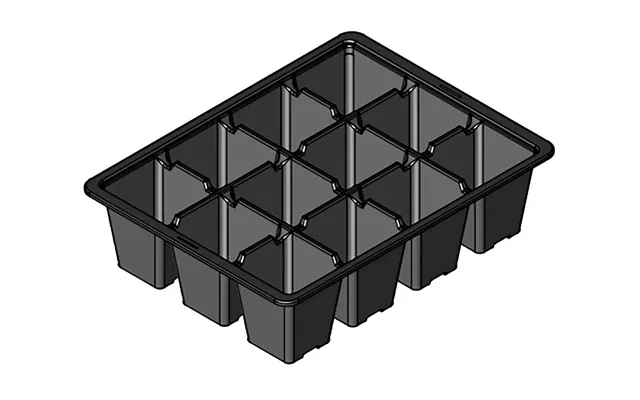 Bakke I Pvc Med 12 Celler Til Forspiring - 5 Stk.