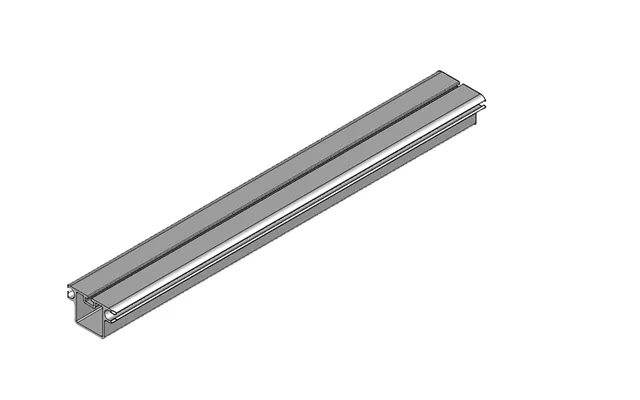 Firkantprofil Med 2 Spor. Lgd. 400 Mm