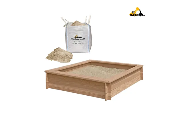 Sandkasse I Lærketræ Inkl. 500kg Sand