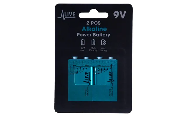 Alkaline Batterier 9v 6lr61 2-pak