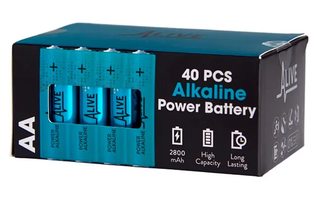 Alkaline Batterier Aa Lr6 1.5v 40-pak