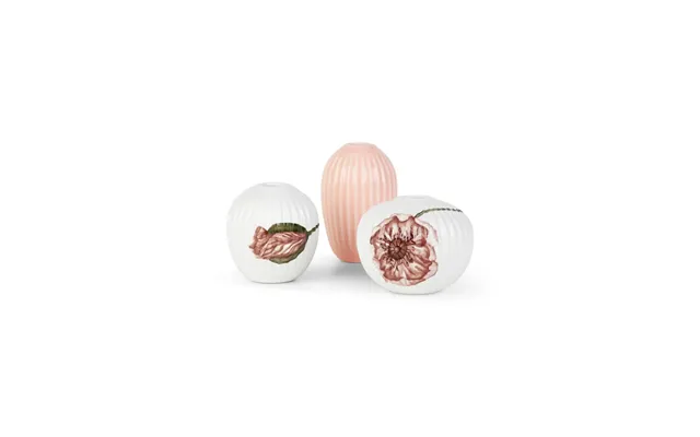 Hammershøi Poppy Vase Miniature Hvid M. Deko 3 Stk
