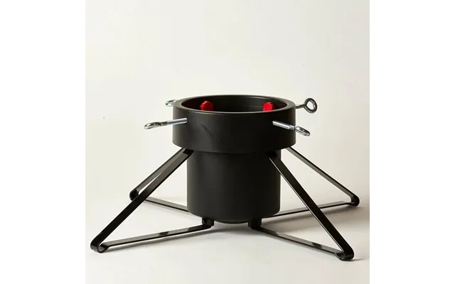 Juletræsfod 57x21,5 Cm Plast Med Metalben Sort