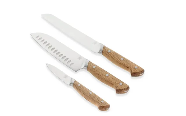 Morsø Foresta Knivsæt 3 Dele Santuko - Brød Og Urtekniv