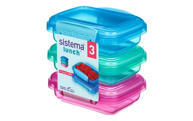 Sistema Lunch Pack Coloured 200 Ml 3 Stk