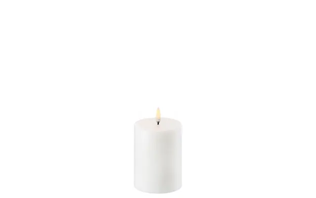 Uyuni Led Pillar Bloklys M. 3d Flamme Ø7.8x10 Cm Nordic White