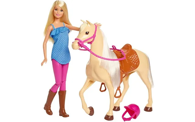 Barbie Dukke Med Hest Og Tilbehør