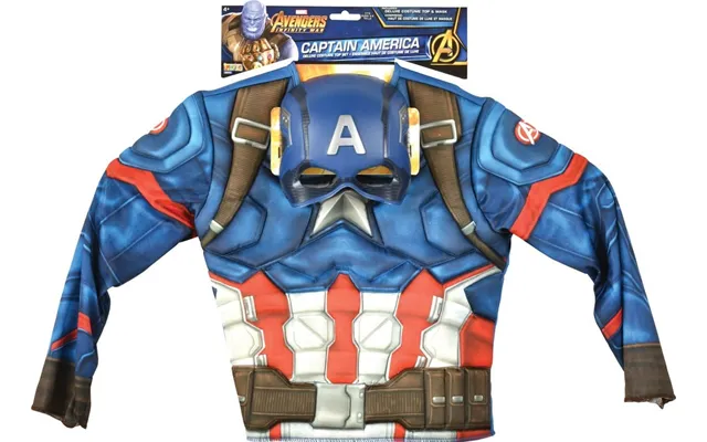 Captain America Kostume Til Børn - Marvel