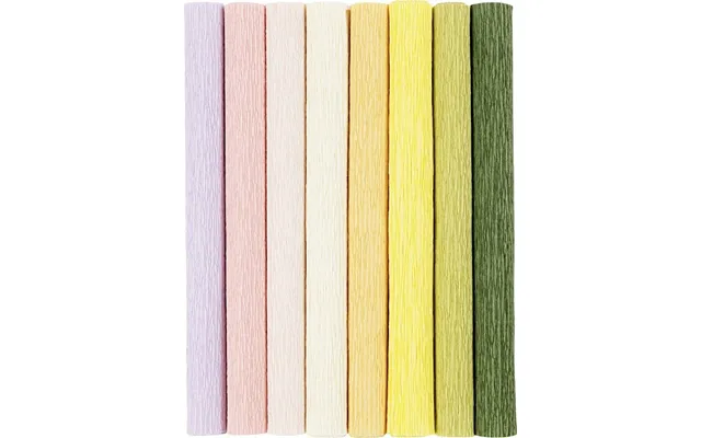 Crepepapir Til Diy Blomster - 8 Pastelfarver
