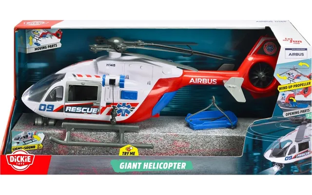 Dickie Toys - Stor Rednings Helikopter Med Lys Og Lyd