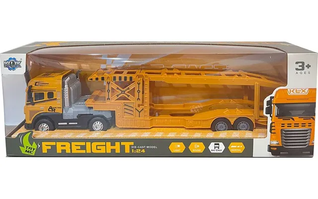 Die-cast Truck With Auto Trailer W Light & Sound - Klx Toys