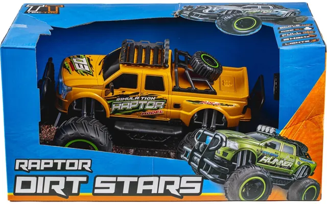 Fjernstyret Bil Med Lys - Raptor Dirt Stars