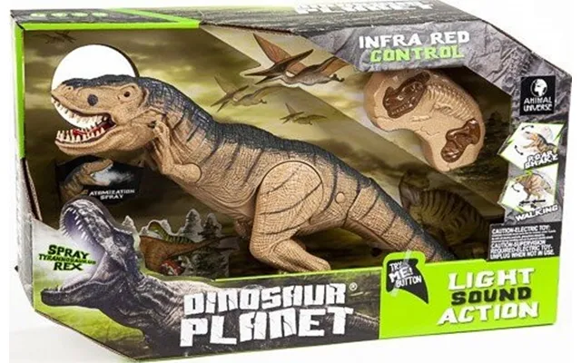 Fjernstyret Dinosaur Legetøj Med Lys Og Lyd - T-rex