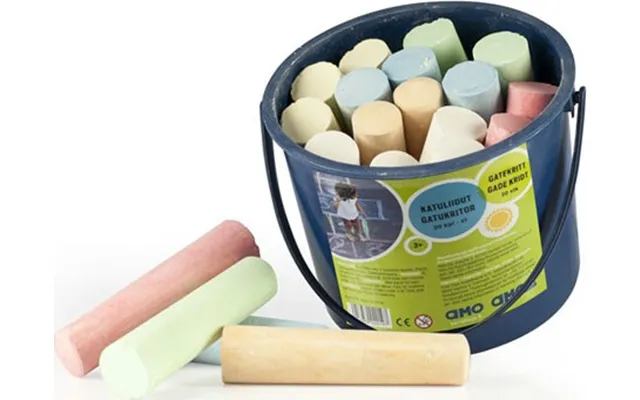 Gadekridt Store Farvede - 20 Stk