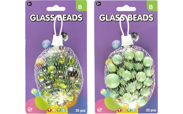 Glass Marbles 25 Stk - Assorteret