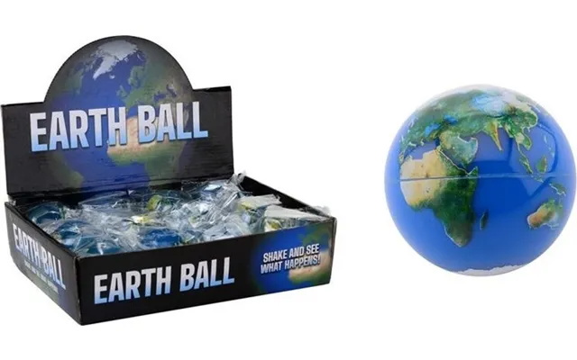 Globe Glitterball 6,50 Cm - Bold Med Vand Og Verdenskort