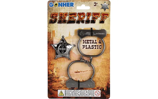 Gonher - Sherif Håndjern Og Stjerne I Metal Til Børn