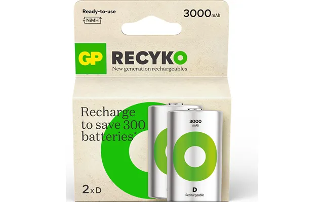 Gp - Recyko D-batterier Genopladelige