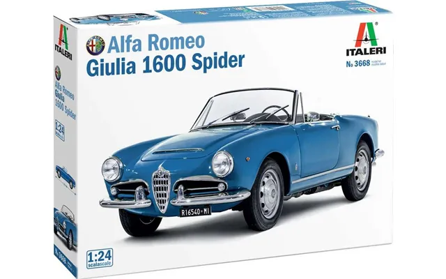 Italeri - Alfa Romeo Giulia 1600 Spider Bil Byggesæt