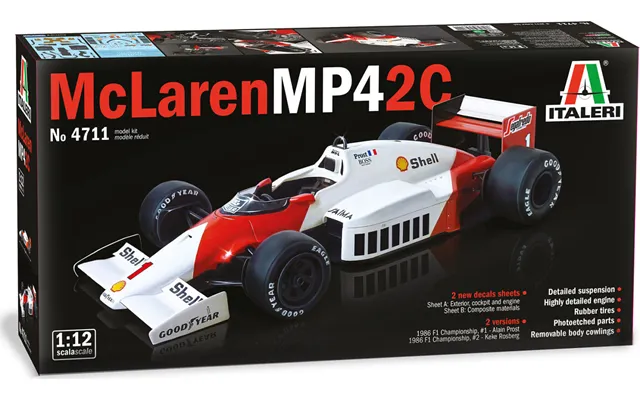 Italeri - Mclaren Prost Rosberg Model Bil Byggesæt