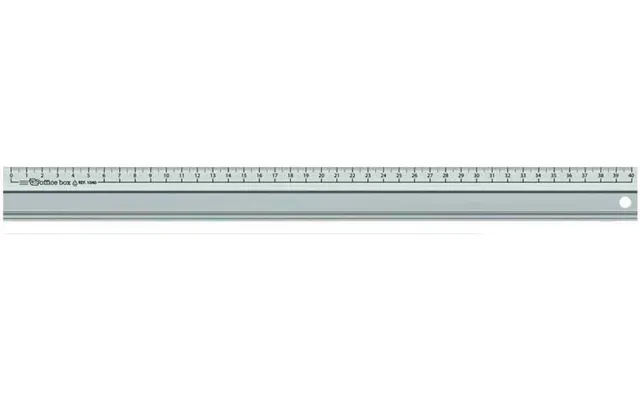 Lineal Aluminium 40 Cm - Med Gummibagside