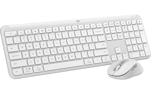 Logitech - Signature Slim Wireless Keyboard And Mouse Combo Mk950 Off-white Nordic