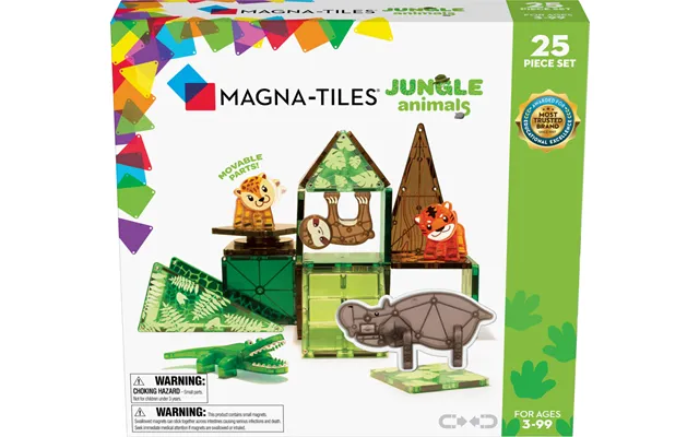 Magna-tiles - Junglens Dyr Magnetsæt